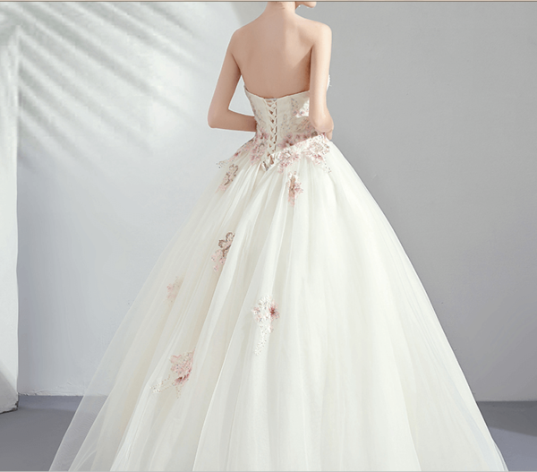 white wedding dress with pink-954-01