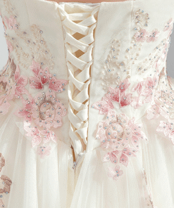 white wedding dress with pink-954-03