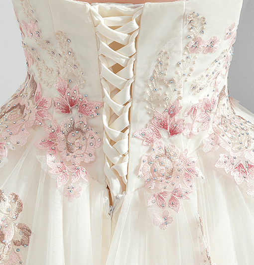 white wedding dress with pink-954-03