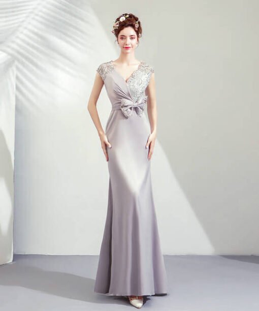 silver mermaid dress-957-05