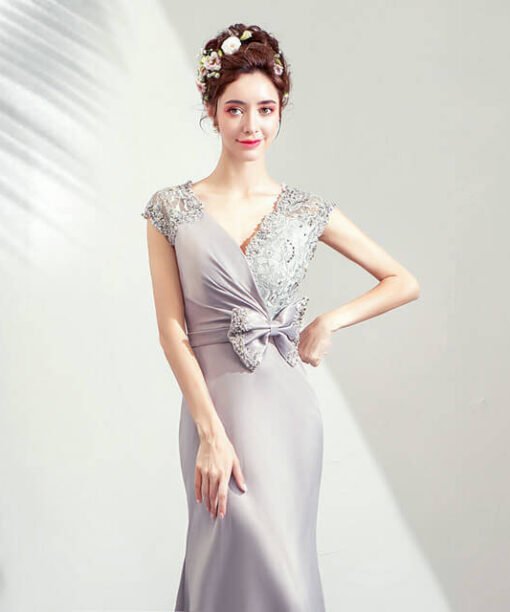 silver mermaid dress-957-10