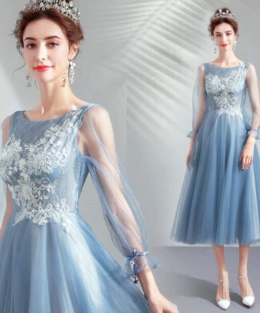 tea length bridesmaid dresses-956-03