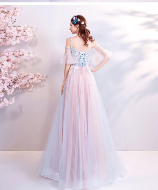 Spaghetti Strap pink dress 963-08