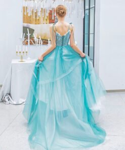 Spaghetti Strap prom dress 960-01