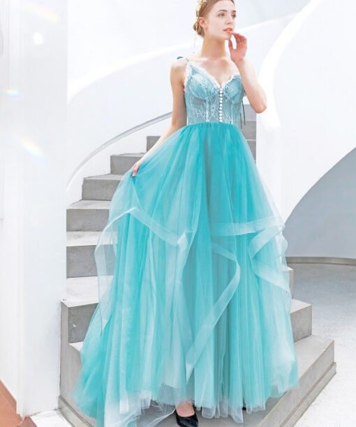 Spaghetti Strap prom dress 960-02