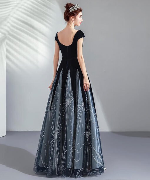 dark blue prom dress 964-02