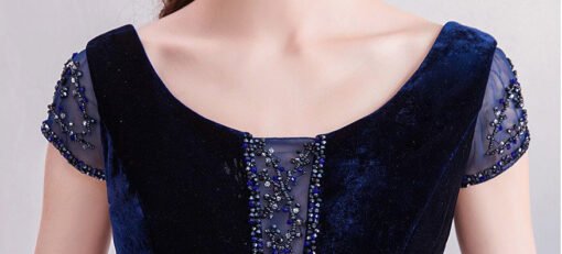 Birthday Dress A Line Long Cap Sleeves Colors Prom Dress - Image 6