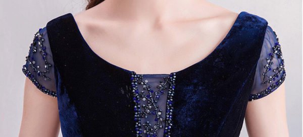 Birthday Dress A Line Long Cap Sleeves Colors Prom Dress - Image 6