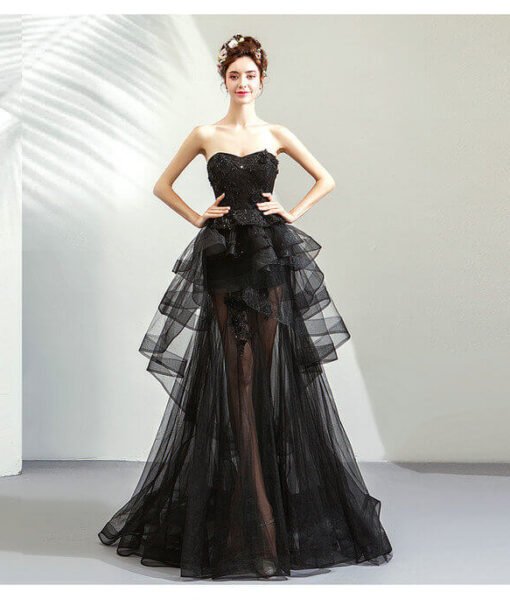 black strapless dress 968-06