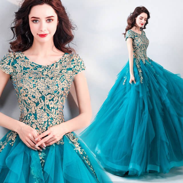 Buy Indian Latest Blue Gown Online at Ethnic Plus at Best Price