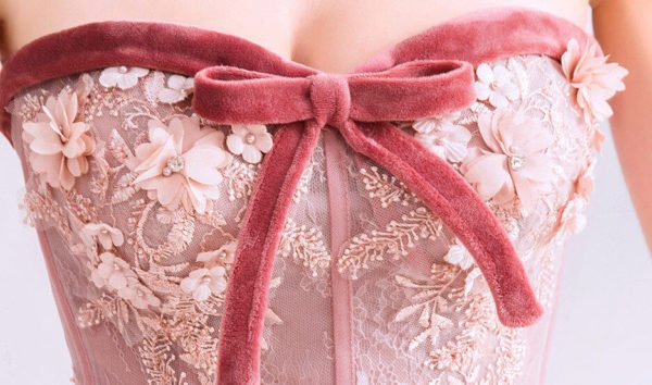 Pink Strapless Prom Dress Sleeveless A Line Long Birthday Dress - Image 6