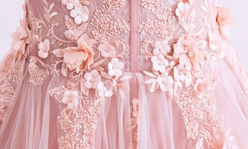 Pink Strapless Prom Dress Sleeveless A Line Long Birthday Dress - Image 5