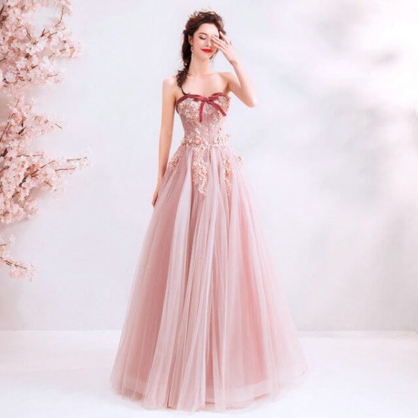 pink strapless prom dress 970-06