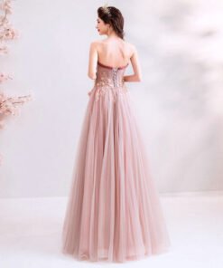 pink strapless prom dress 970-07