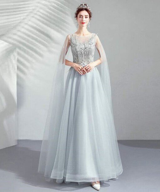 prom dress with cape 966-04