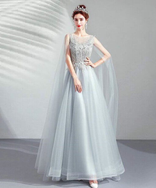 prom dress with cape 966-07