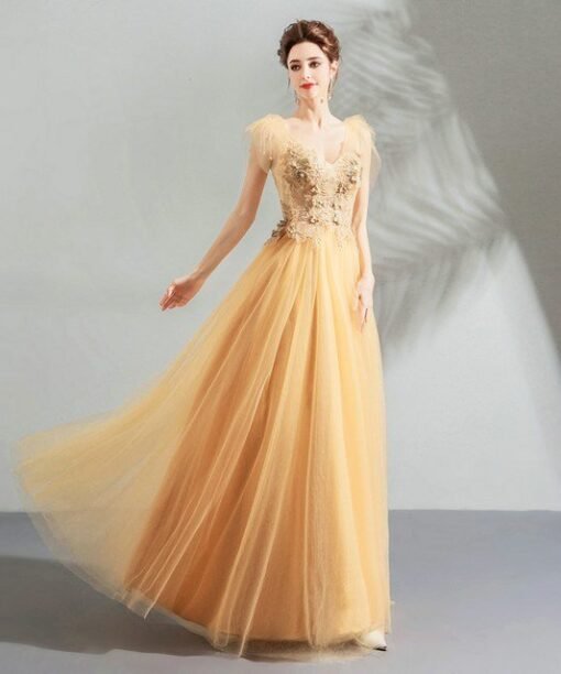 yellow prom dress 972-04