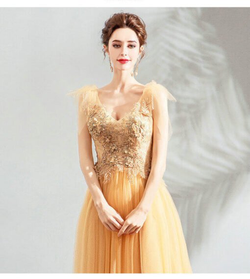 yellow prom dress 972-07