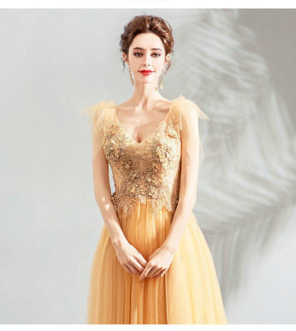 yellow prom dress 972-07