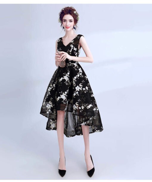 black high low prom dress 979-08