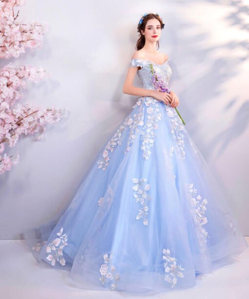 blue ball gown 976-10