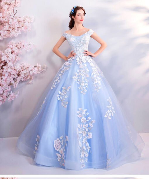 blue ball gown 976-11