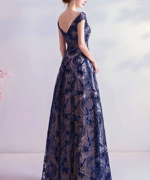 dark blue prom dress 984-02