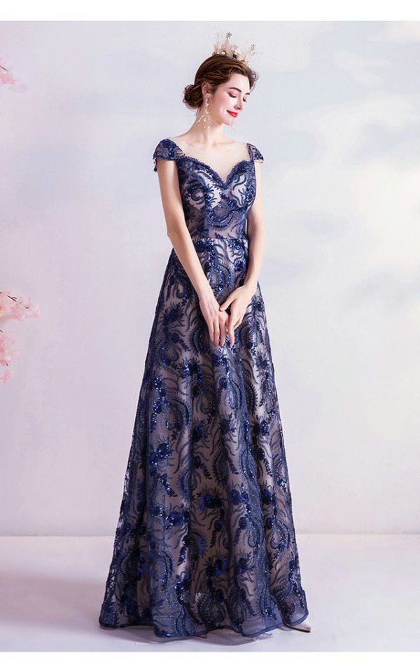 dark blue prom dress 984-03