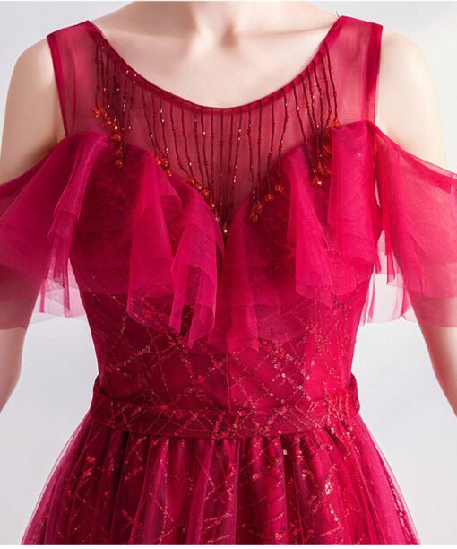 dark red prom dress 989-02
