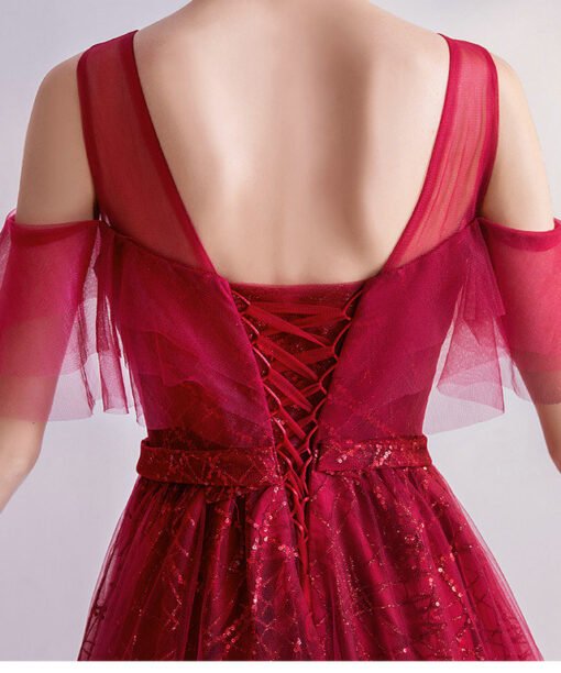 dark red prom dress 989-03