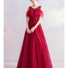 dark red prom dress 989-08