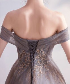 grey formal gown 987-03