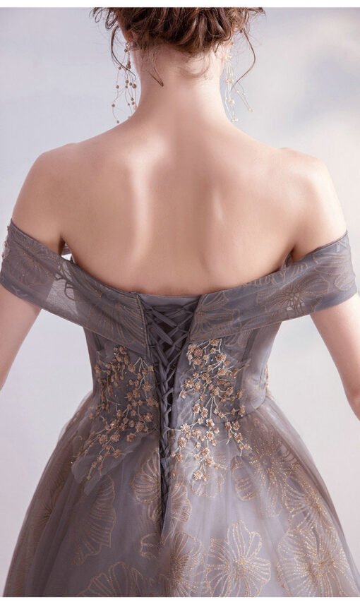 grey formal gown 987-03