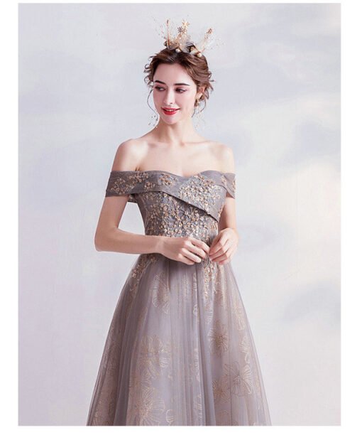 grey formal gown 987-05