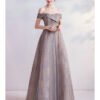 grey formal gown 987-07