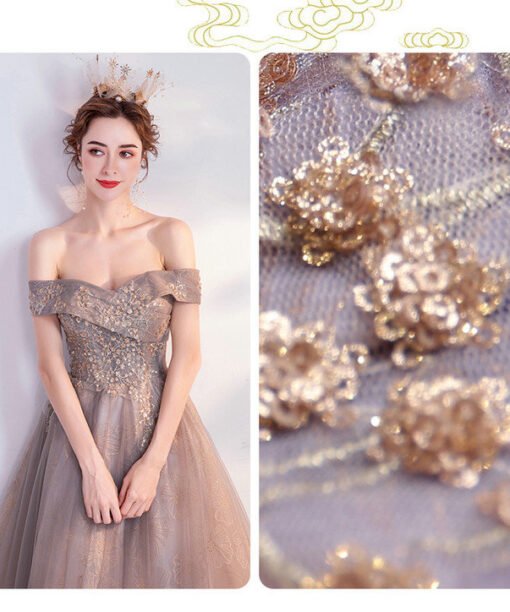 grey formal gown 987-09