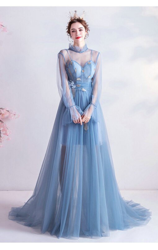 light blue formal dress 995-02