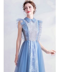 light blue long dress 994-02