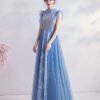 light blue long dress 994-04