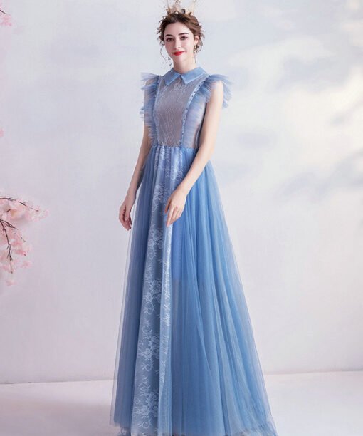 light blue long dress 994-04