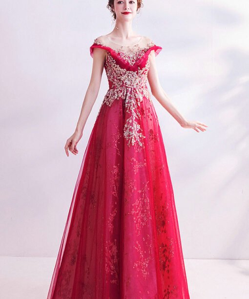 red evening gown 986-04