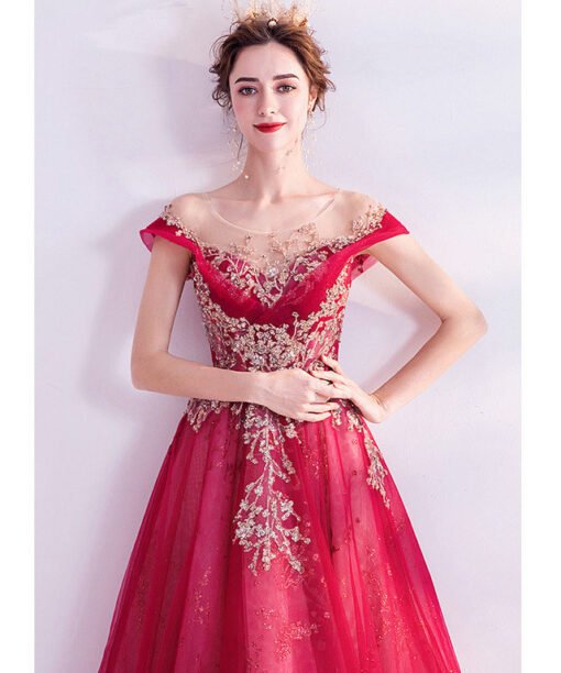 red evening gown 986-09