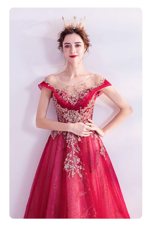 red evening gown 986-09