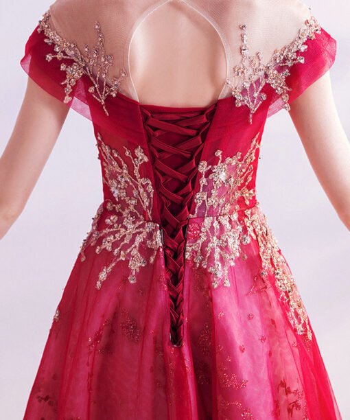 red evening gown 986-10