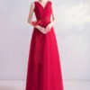 red long formal dress 988-01