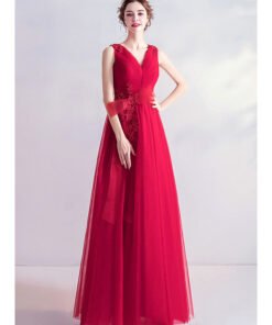 red long formal dress 988-05
