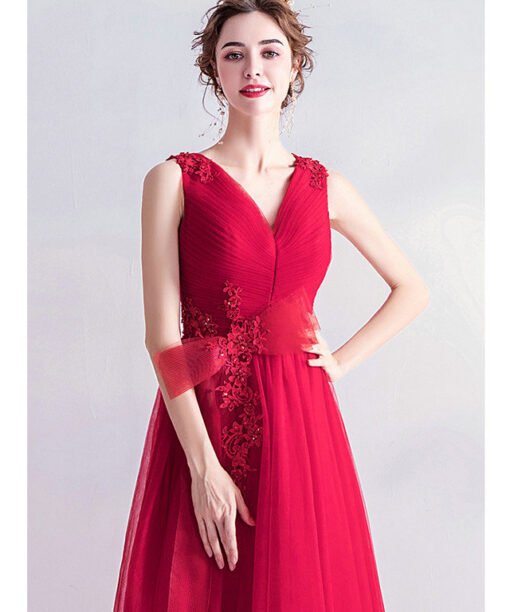 red long formal dress 988-06
