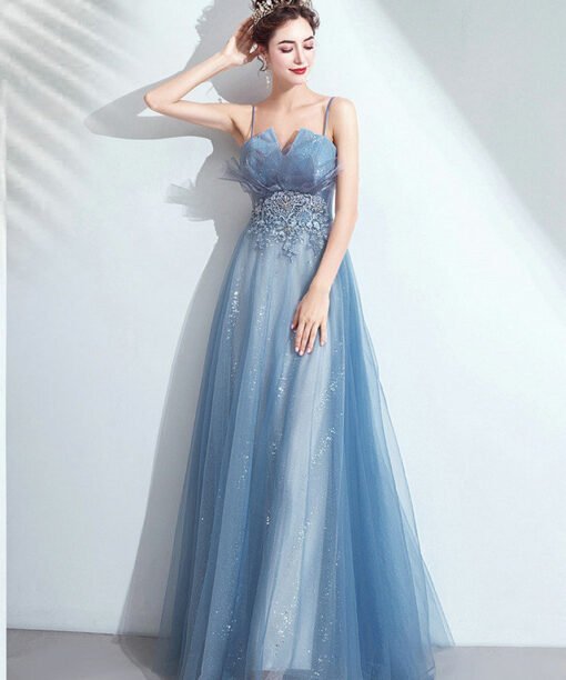 Spaghetti Strap formal dress 1012-02