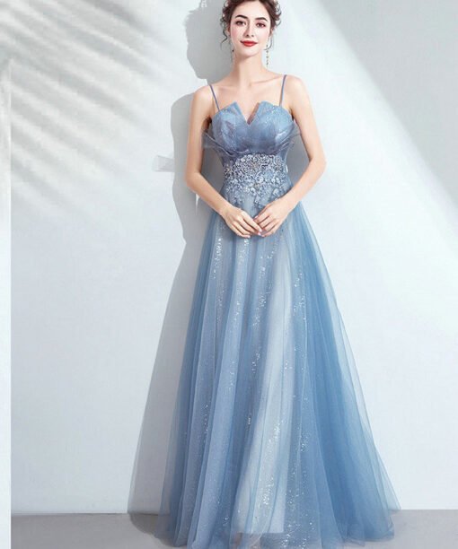 Spaghetti Strap formal dress 1012-04