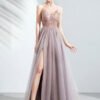Spaghetti Strap pink dress 1006-08